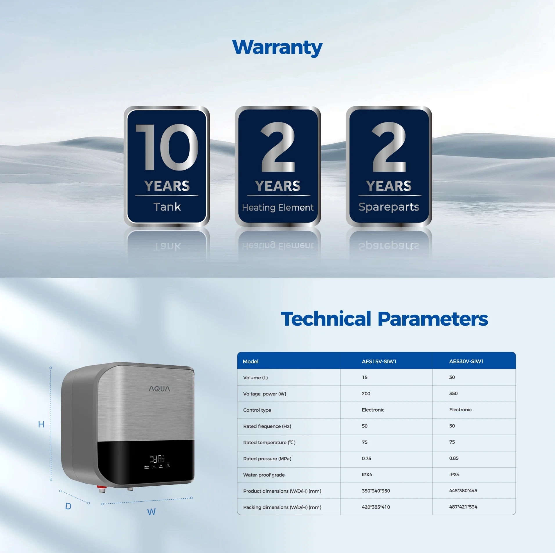 Water heater AES10V-SIW1